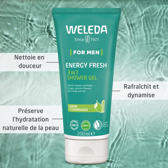 WELEDA -   Gel Douche 3in1 Energy Fresh 200ml + Déodorant Roll on Homme