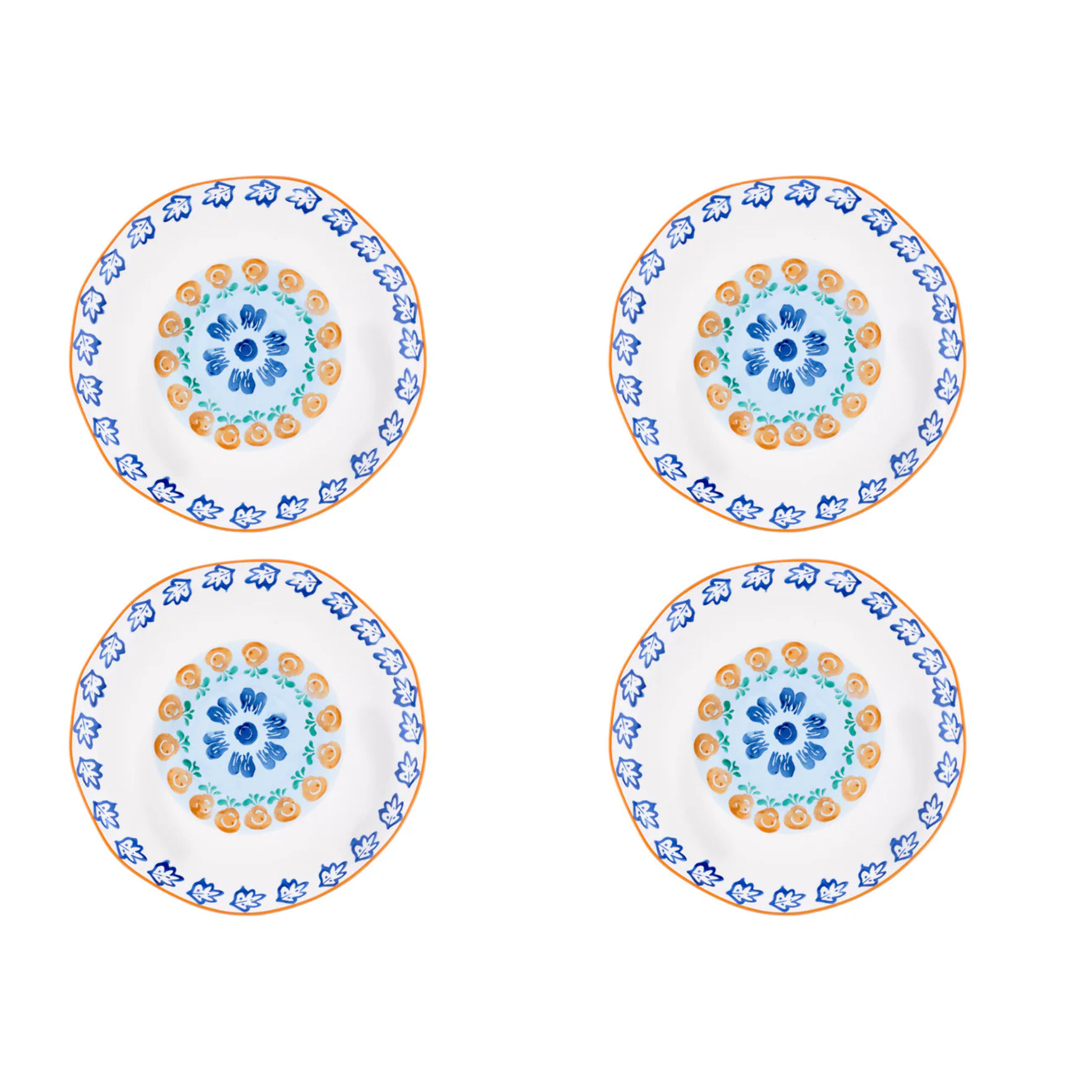 Assiette NAPOLI Ø27cm - 4 pièces - Agrume