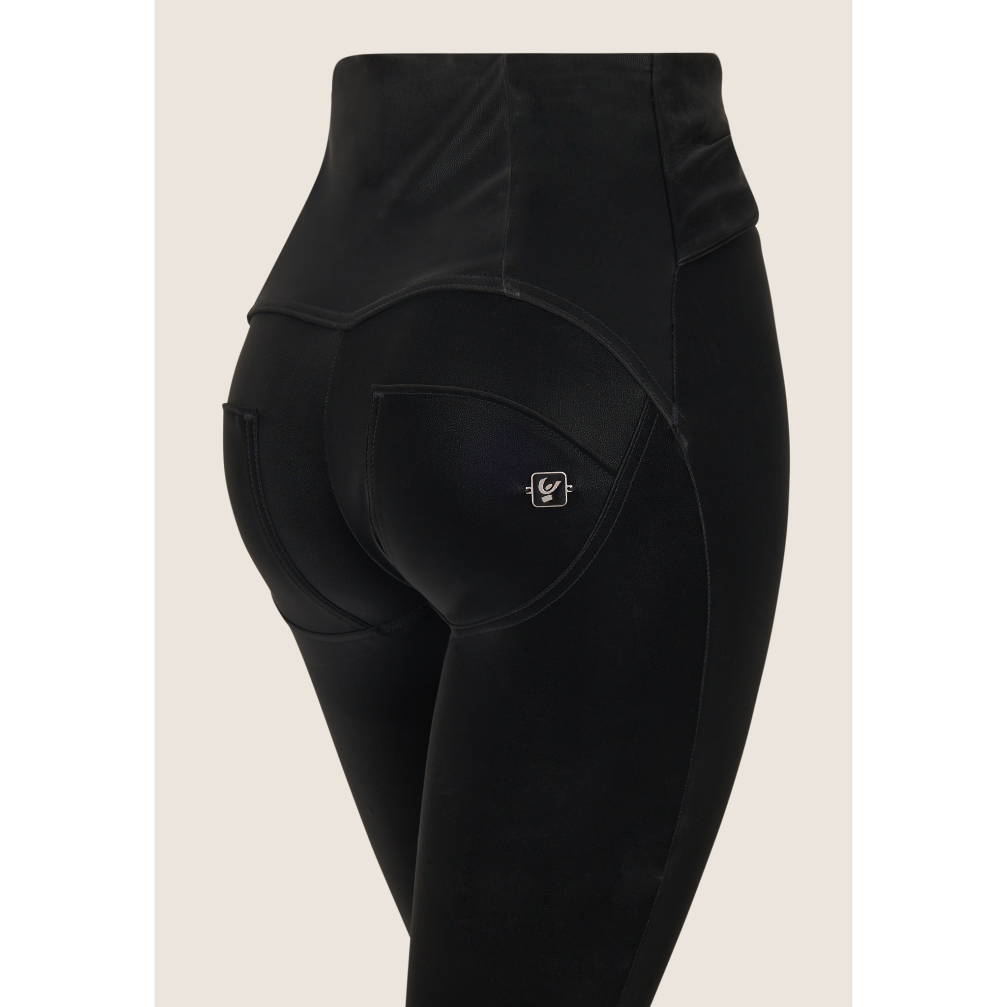Pantaloni push up WR.UP® superskinny vita alta effetto wet