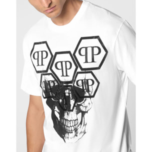 PHILIPP PLEIN Camiseta de cuello redondo y manga corta SKULL
