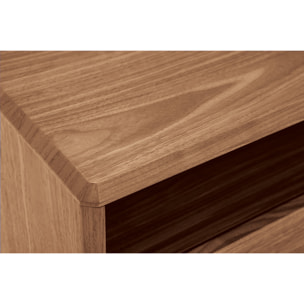 Table de chevet bois foncé noyer L60 cm SUVA