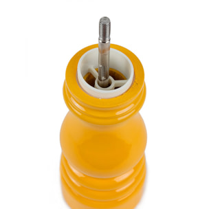 Moulin à sel manuel en bois laqué, jaune safran, 18 cm - 7in. Paris