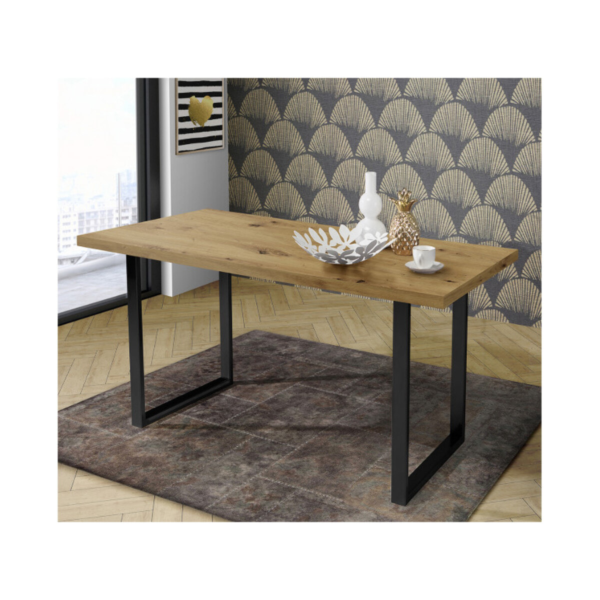 Piètement de table luge en métal noir - CHOICE