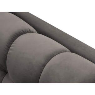 Méridienne gauche "Bali" en velours gris clair