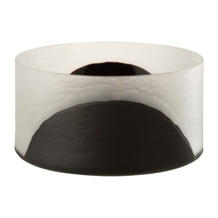 J-Line photophore Circulo Plat - verre - noir/transparent