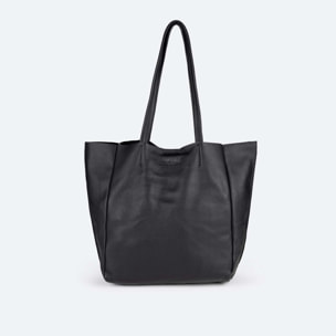 Bolso Shopper de Piel Vacuna Negro | LOFT