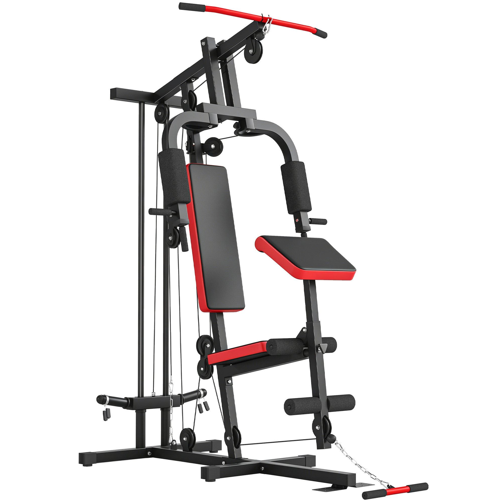 Station de musculation Fitness entrainement complet développé couché butterfly barre latissimus curler