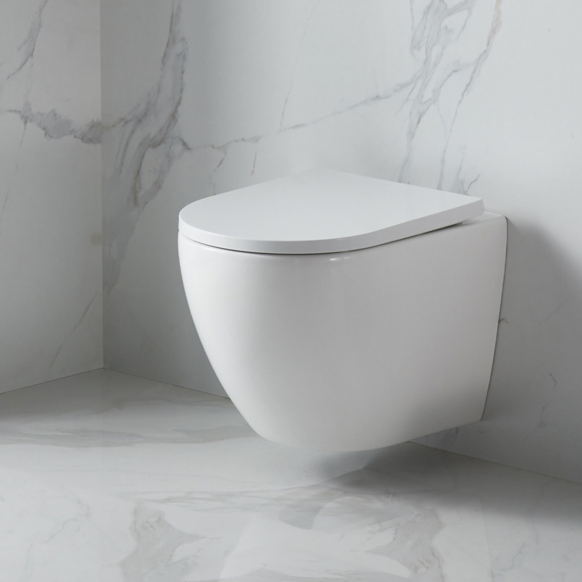 Pack WC Bâti-support Duofix + WC sans bride SAT Fusion + Abattant softclose + Plaque Blanche