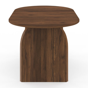 Table à manger Japandi effet bois noyer 160cm
