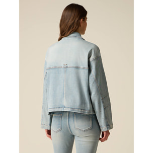 Oltre - Chaqueta de denim con cristales - Light - blue