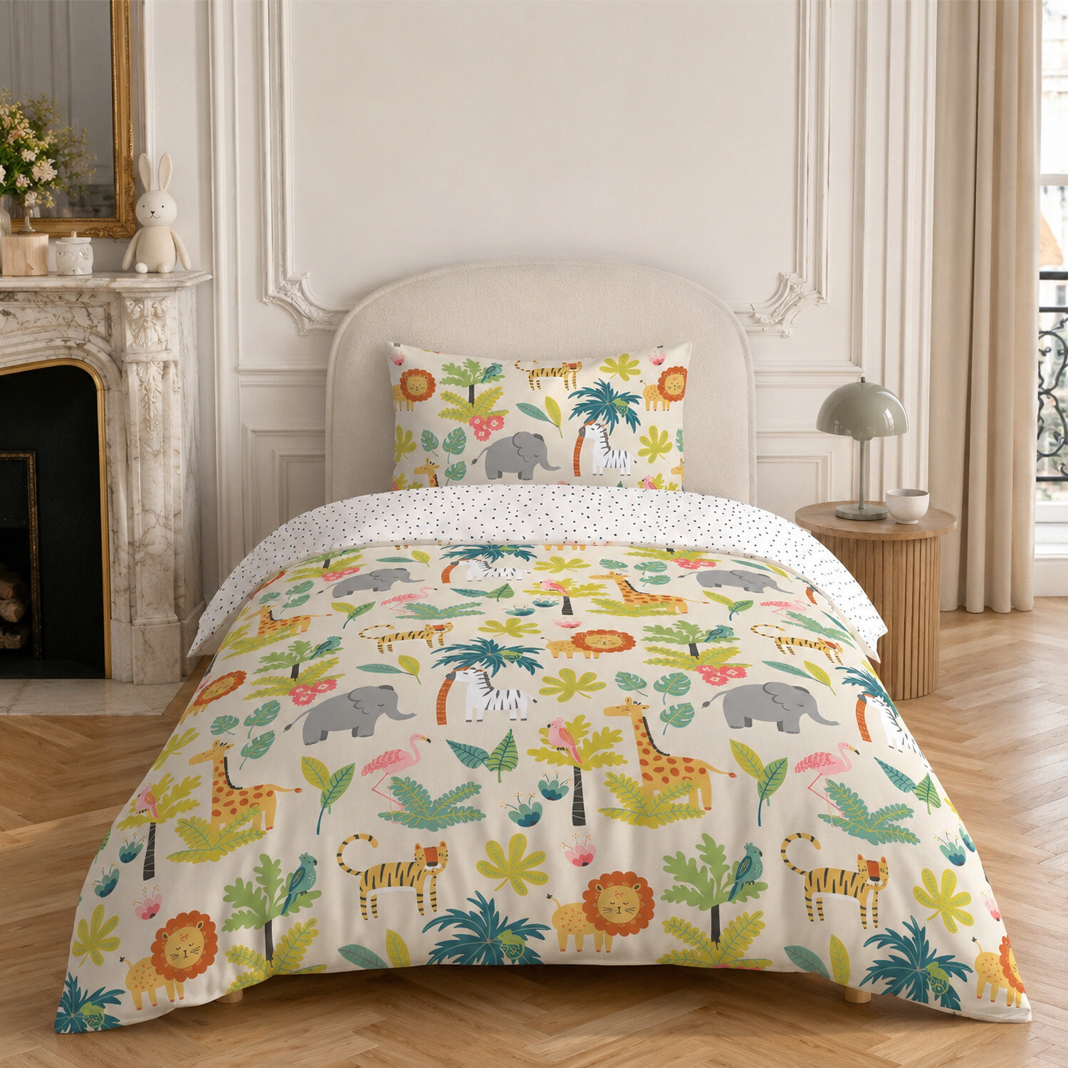 Parure housse de couette coton multicolore