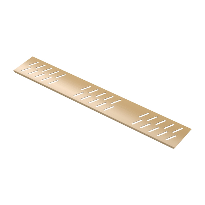 Grille linéaire en Aluminium finition Or Doré Brossé pour receveur - 79.5x11x0.2cm - GRID LINE GOLD