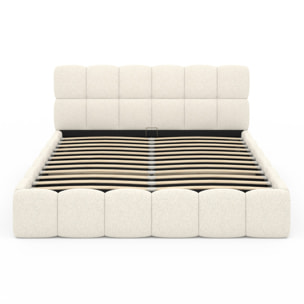 Lit coffre Bubble 160x200cm tissu bouclette