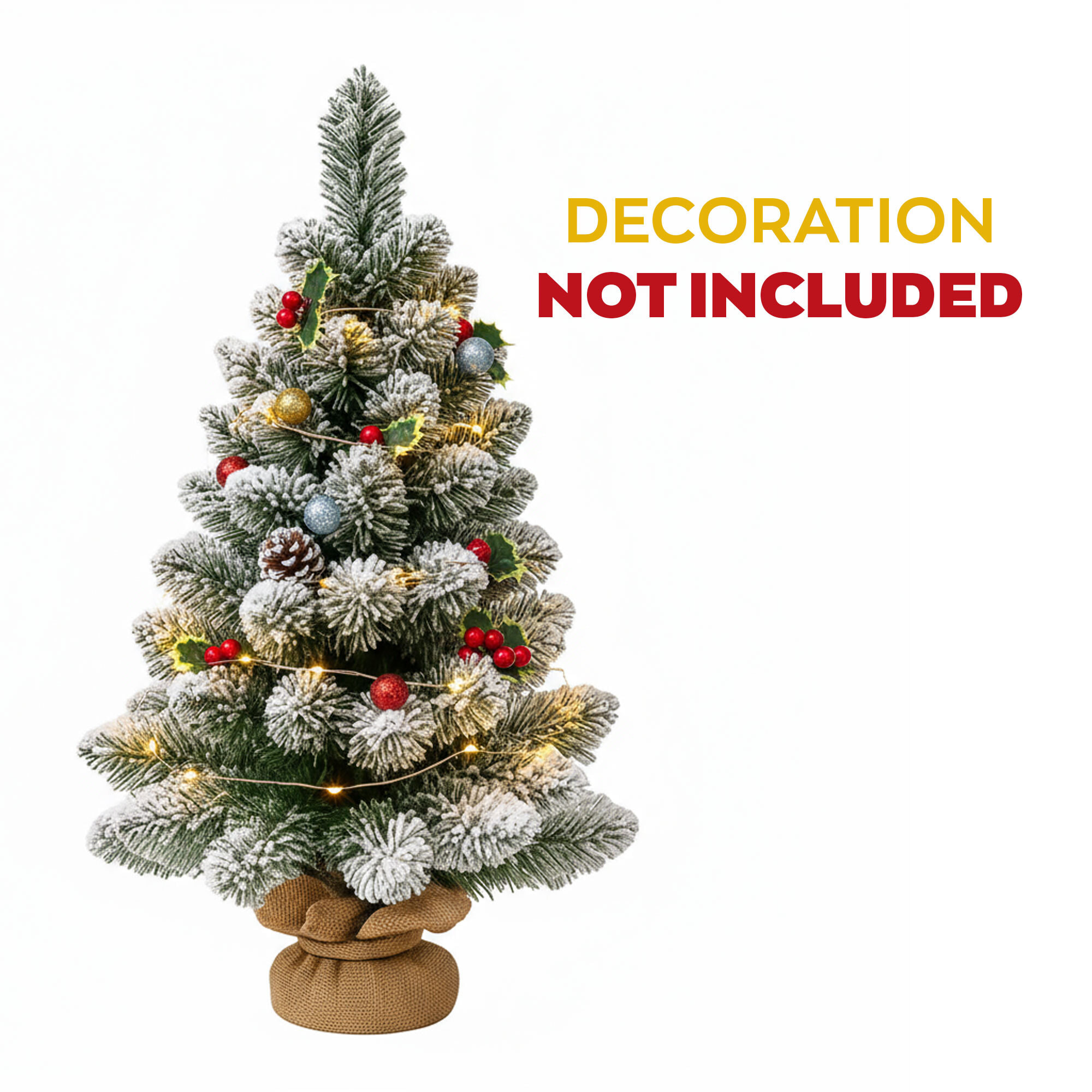 Mini albero di Natale, mini albero di Natale artificiale, decorazione per interni ed esterni, adatto per ufficio, studio, camera da letto, (dimensioni: 50 cm) I, dimensioni: 50 cm