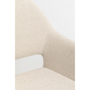 Chaise avec accoudoirs San Francisco crème Kare Design