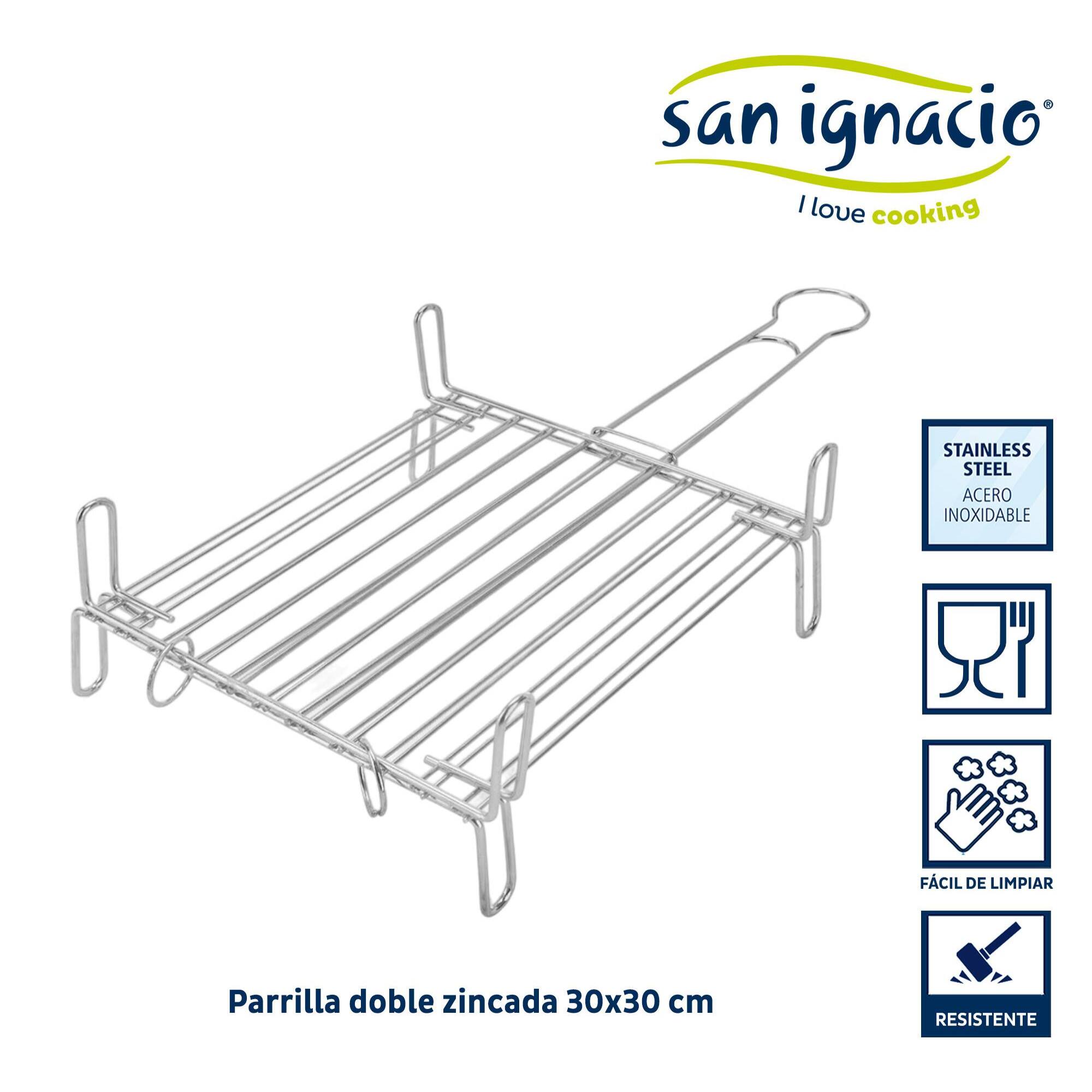 Parrilla doble zincada