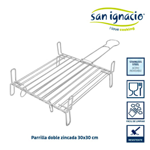 Parrilla doble zincada
