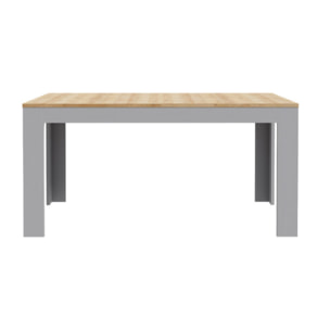 Table à manger extensible bois gris et chêne L160/206 cm - ST MALO