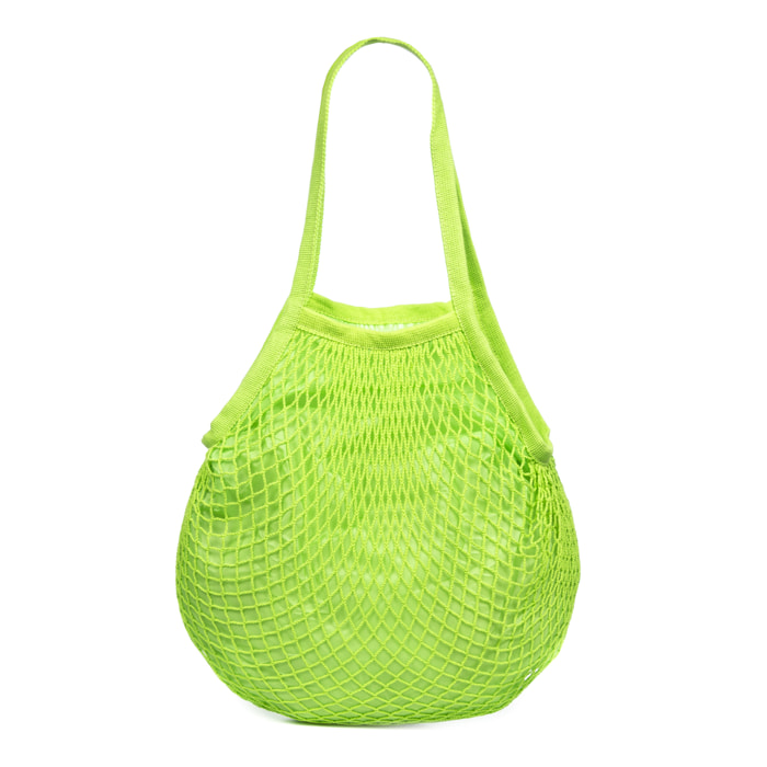 IRIA QUINTANA Borsa a spalla Forliana da Donna. Tessuto In Cotone All'uncinetto Nylon 36x10x41 Cm. Colore verde chiaro
