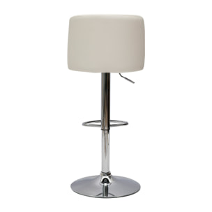 Tabourets de bar design réglables blancs (lot de 2) MONTI