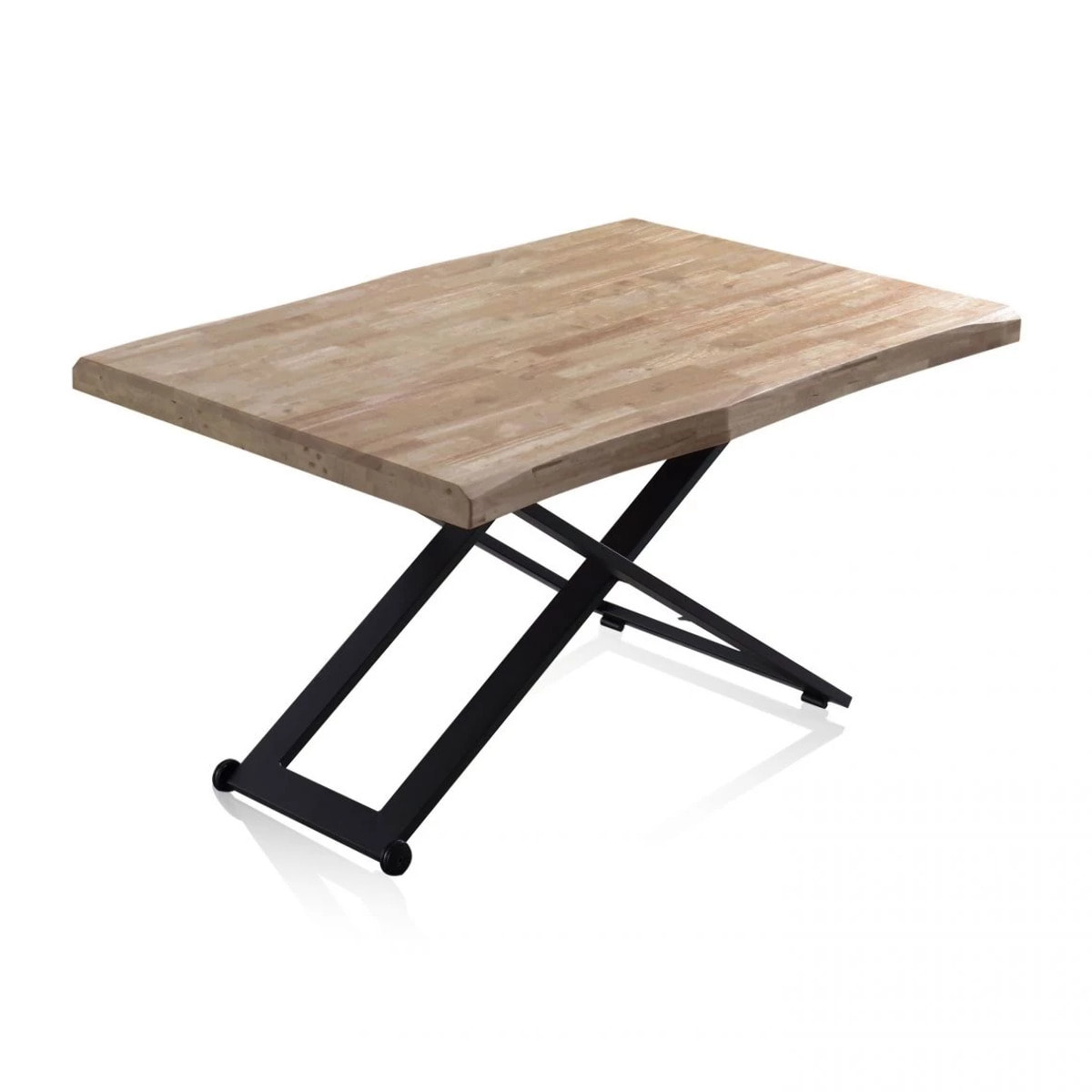 Mesa de centro elevable Lada Fit Roble Honey - Negro