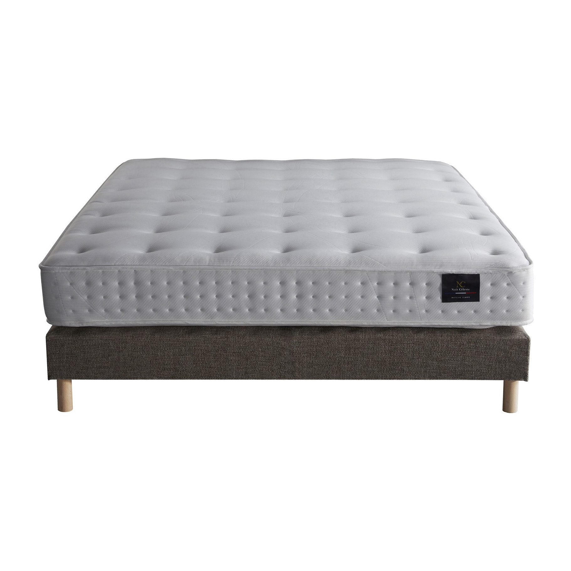 Ensemble Reflet - Matelas ressorts ensachés éco-conçu - Sommier Camel