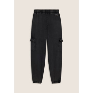 Pantaloni cargo in french terry da donna con grafica Disney