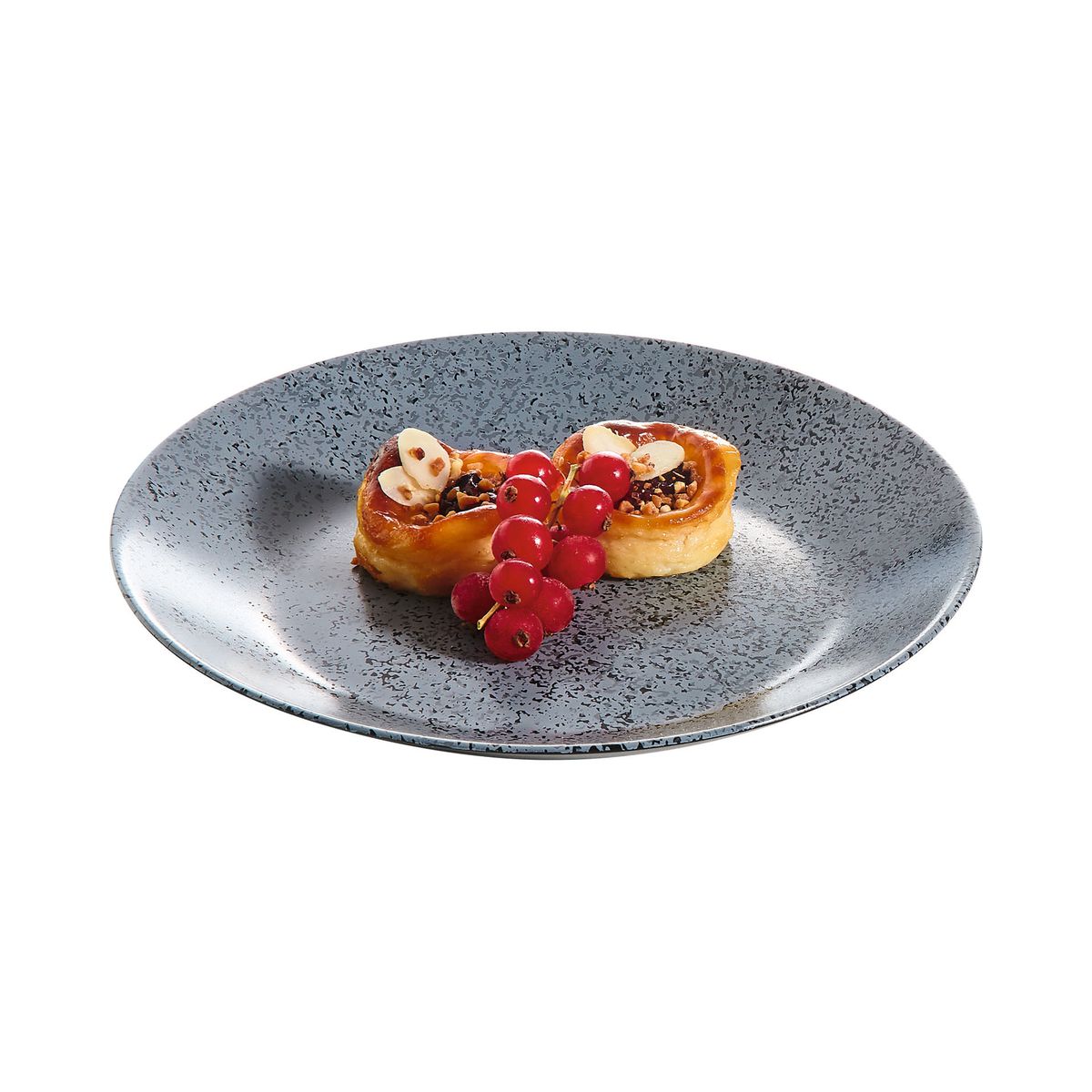 6 platos de postre negros 18 cm Slate - Luminarc