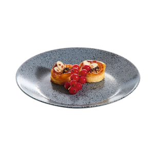 6 platos de postre negros 18 cm Slate - Luminarc