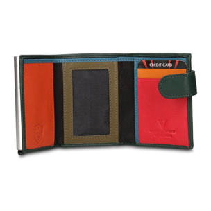 Portafoglio uomo in vera pelle - Modello Novara Elite - Casual - 7.5 x 10.0 x 2.0 cm