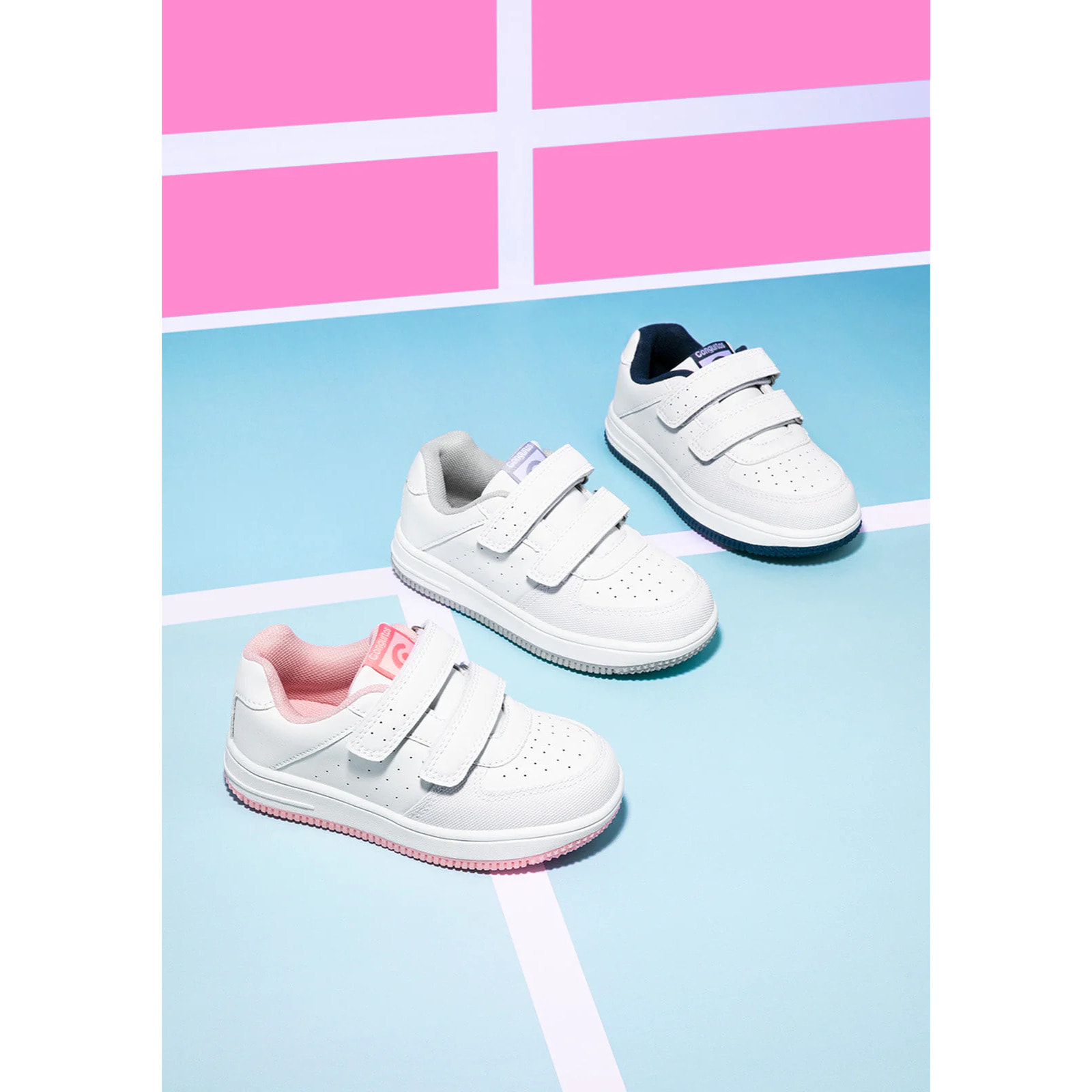 Zapatillas Deportivas Colegiales  Unisex Blanco / Gris Conguitos