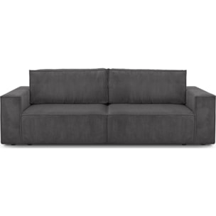 Canapé convertible 3 places en velours côtelé - HARPER