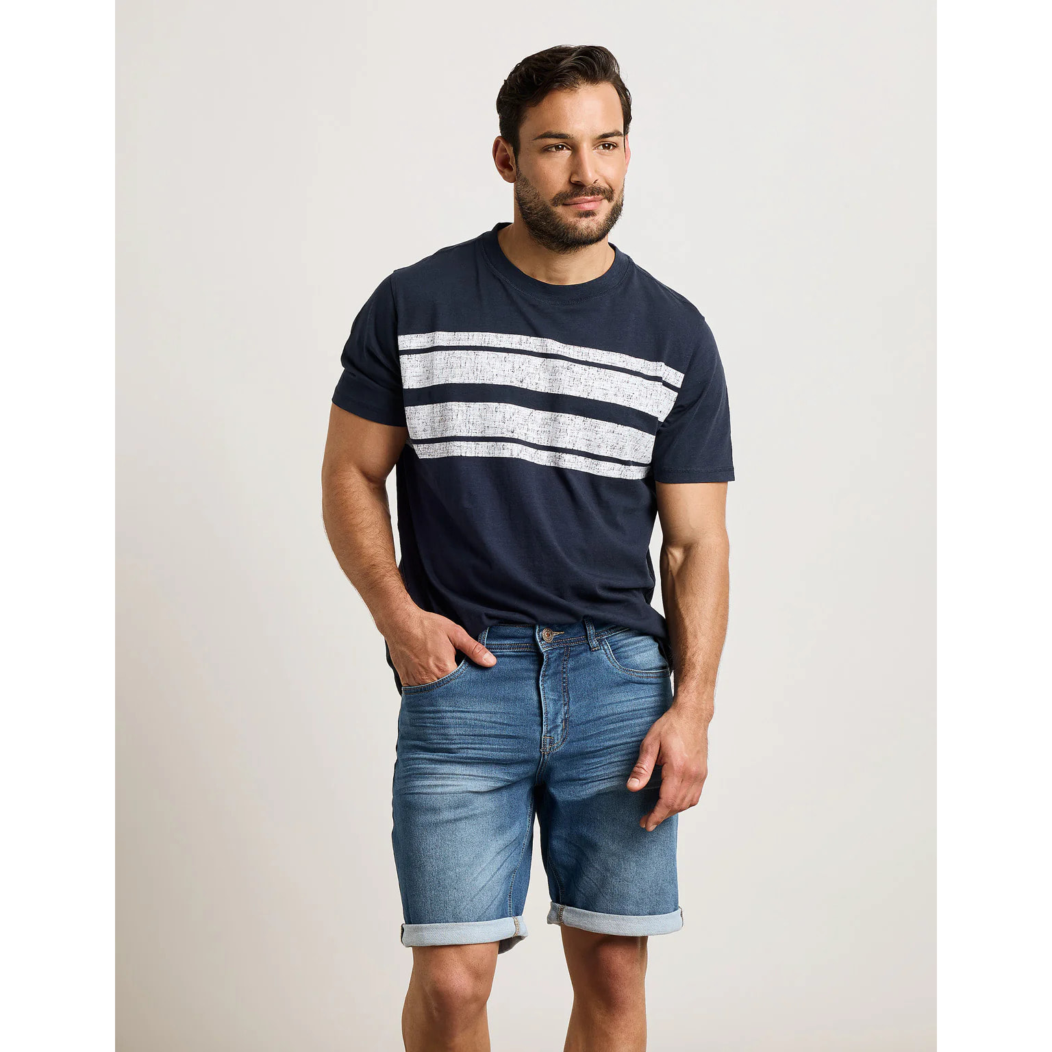 Camiseta Manga Corta Azul Marino - Foilmil