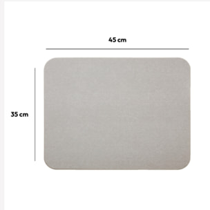 Tapis diatomite 35x45cm gris