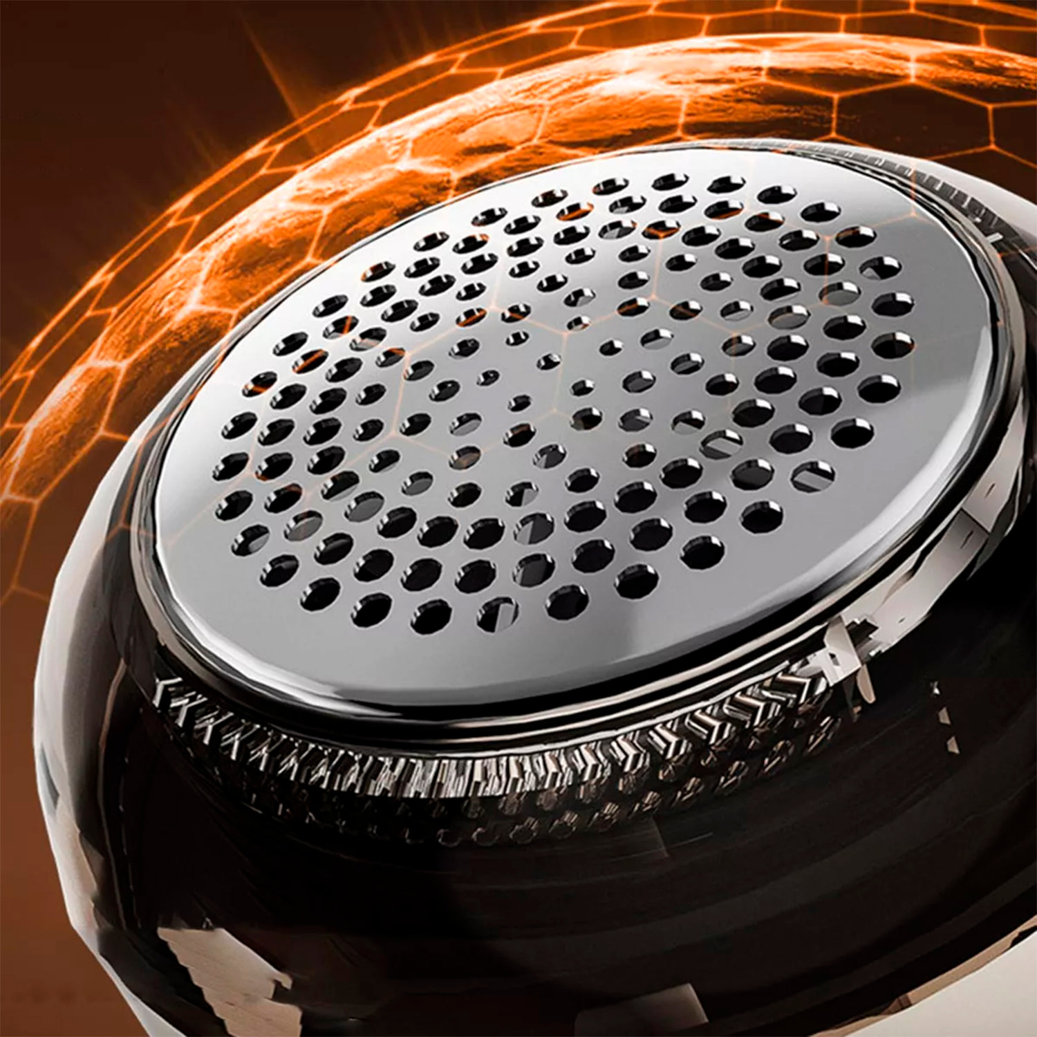 Rasatore portatile per pelucchi, con design ergonomico compatto. Dispone di uno schermo LCD e tre livelli di potenza.