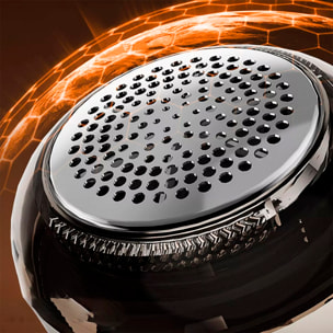 Rasatore portatile per pelucchi, con design ergonomico compatto. Dispone di uno schermo LCD e tre livelli di potenza.