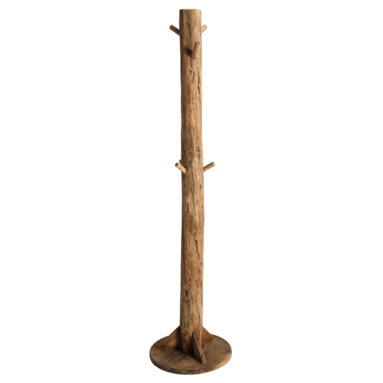SANDY - Porte-manteau marron naturel bois Pin recyclé
