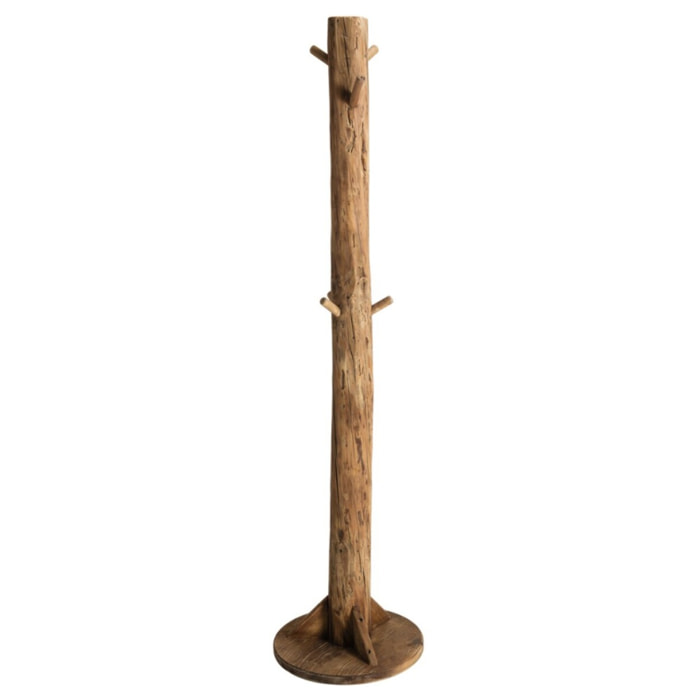 SANDY - Porte-manteau marron naturel bois Pin recyclé