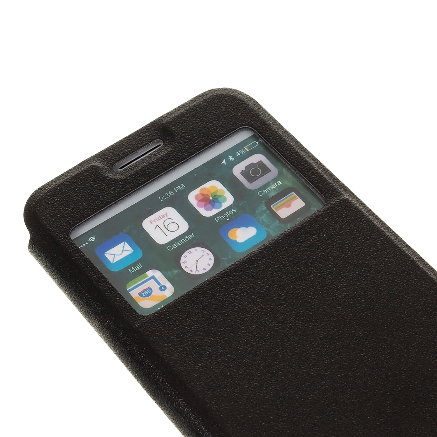 DAM CUSTODIA A LIBRO CON CHIUSURA MAGNETICA A FINESTRA Iphone 7/ Iphone 8 7x1x14 Cm. Colore nero
