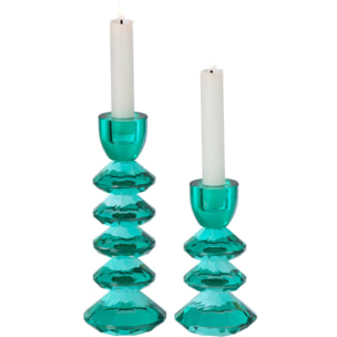 J-Line Chandelier - verre - turquoise - 2 pièces