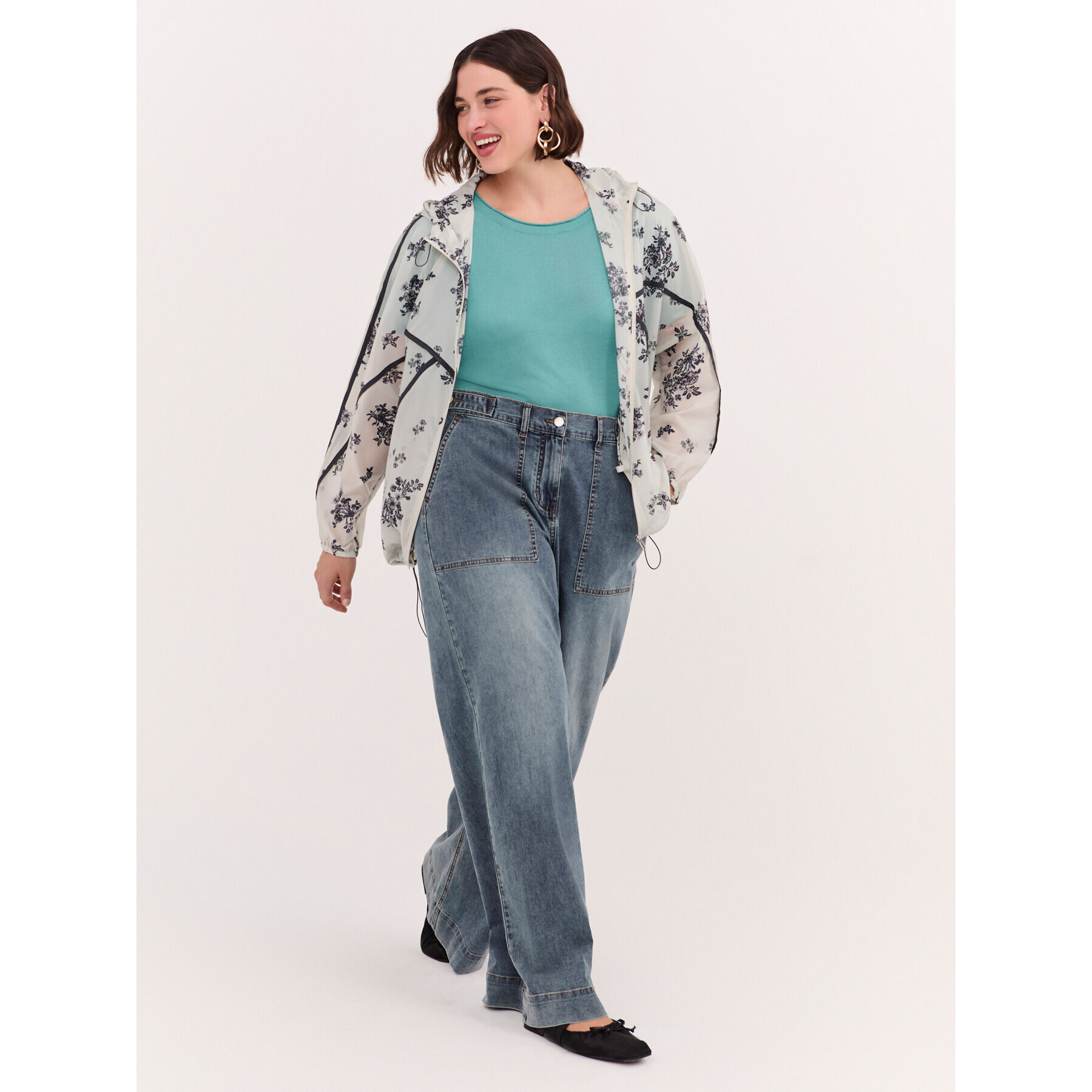 Fiorella Rubino - Jeans Wide Leg con maxi tasche - Blu