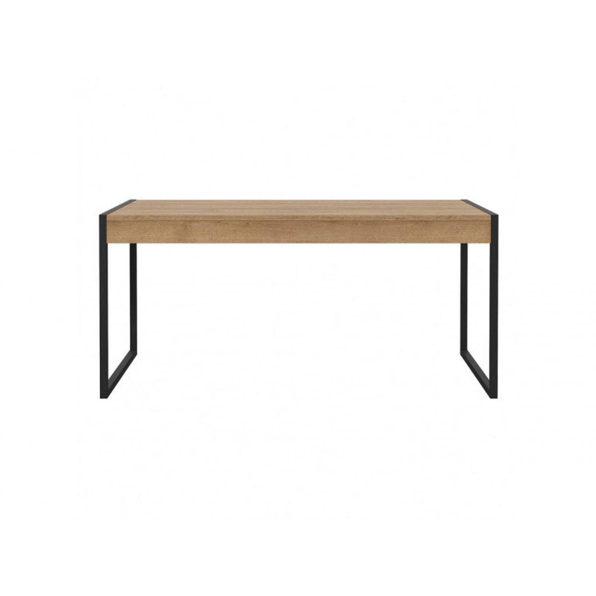 Table de repas avec tiroirs en bois effet chêne - MIAMI