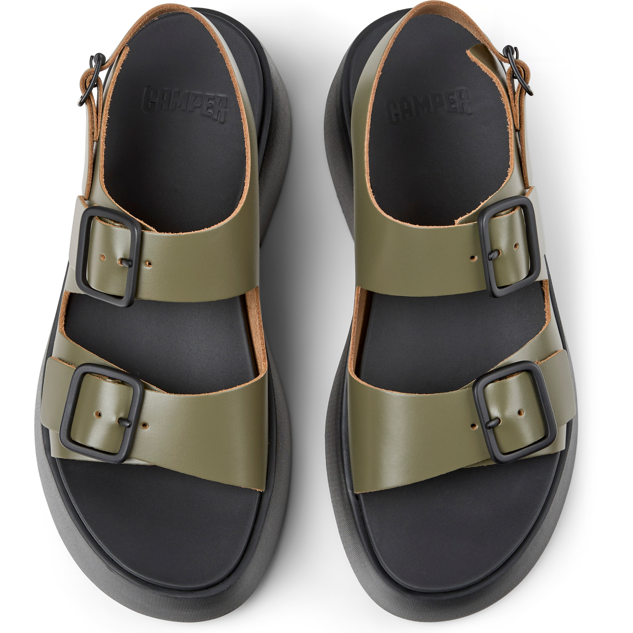 Sandalias - CAMPER Tasha - Verde - Cuero liso