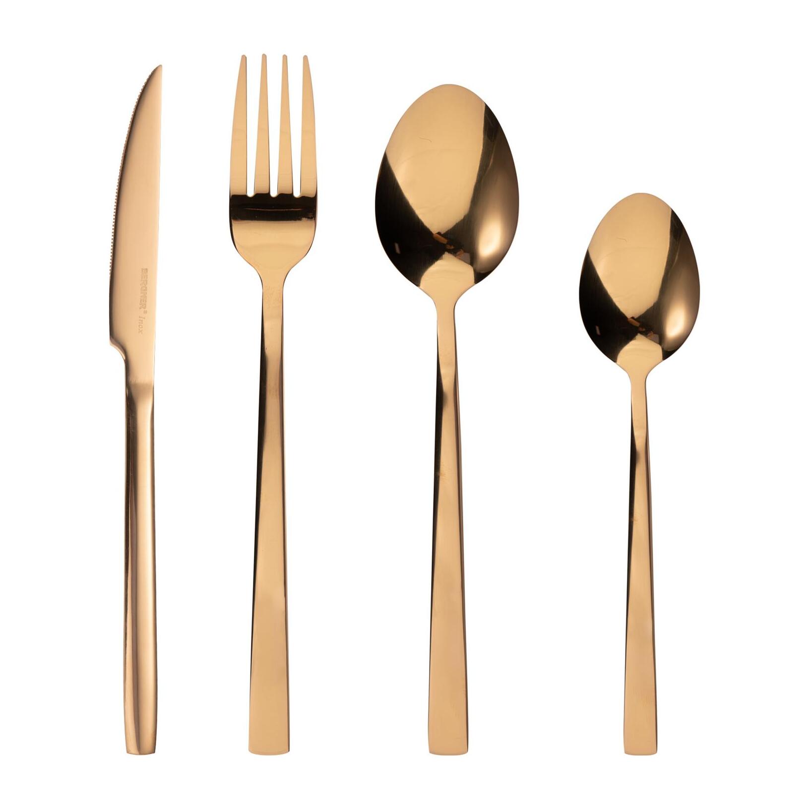 Cubertería de 16 piezas SOFIA en acero inoxidable Bergner