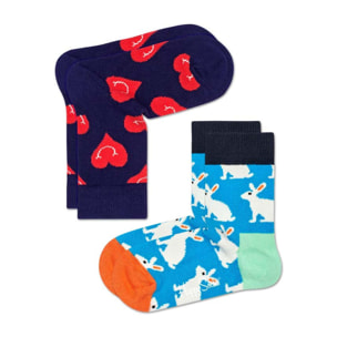 Calcetines kids 2-pack smiling heart _x000D_