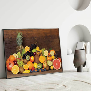 Affiche encadrée corbeille de fruits Affiche + cadre en métal - Noir