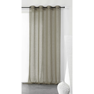 Voilage uni et tamisant en poly/lin - Vert Olive