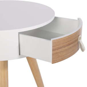 Chevet Nora Blanc 34.5x34.5x47cm