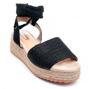 Sandalias de Plataforma - Negro - Altura: 5 cm