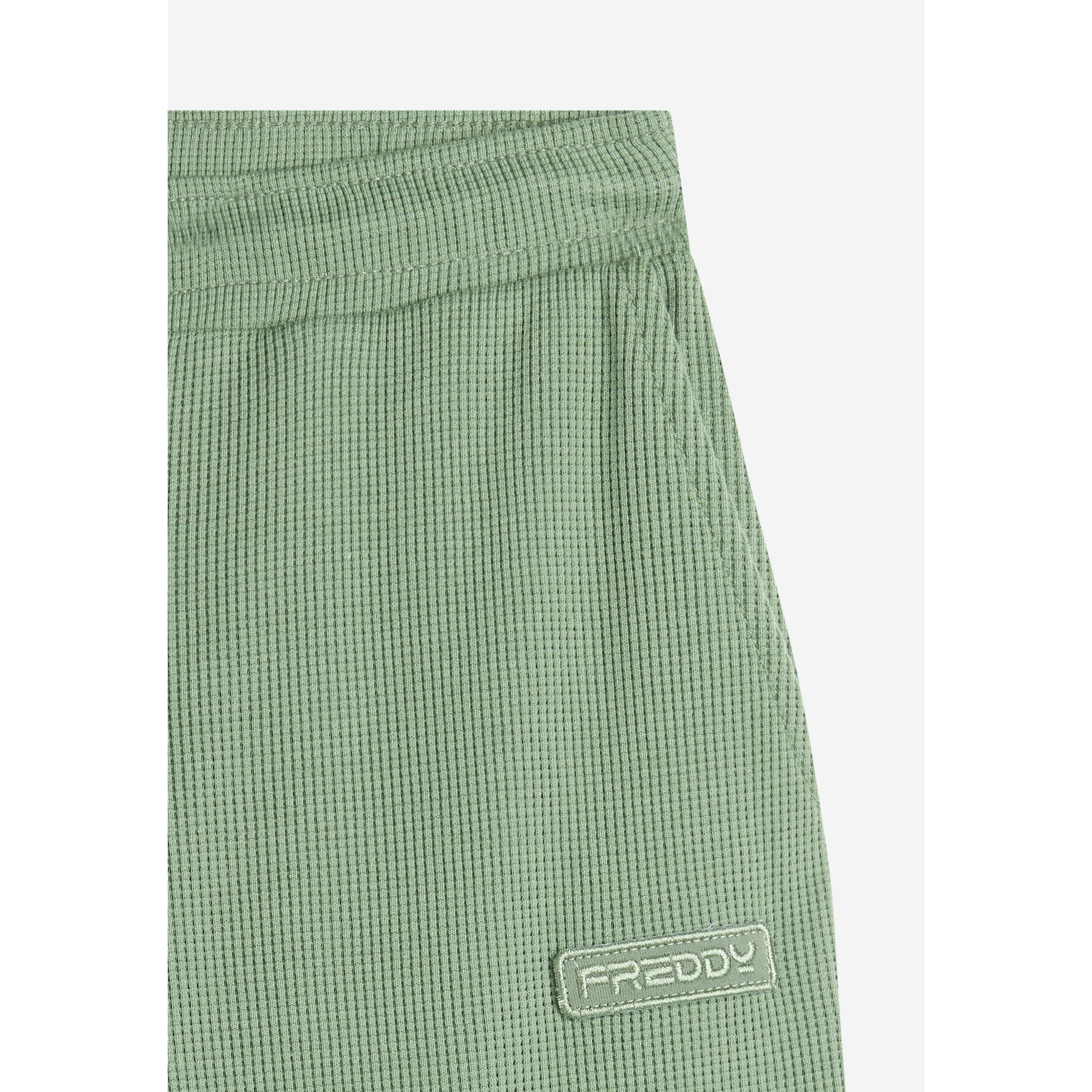 Pantaloni joggers da donna in tessuto jersey waffle